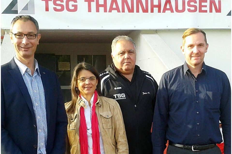 Sie wollen die Nachwuchsarbeit der TSG Thannhausen neu ausrichten: (von links) Peter Wagner, Coralia Irom, Peter Hafner und Andreas Scholz.  	F.: Adrian Bauer