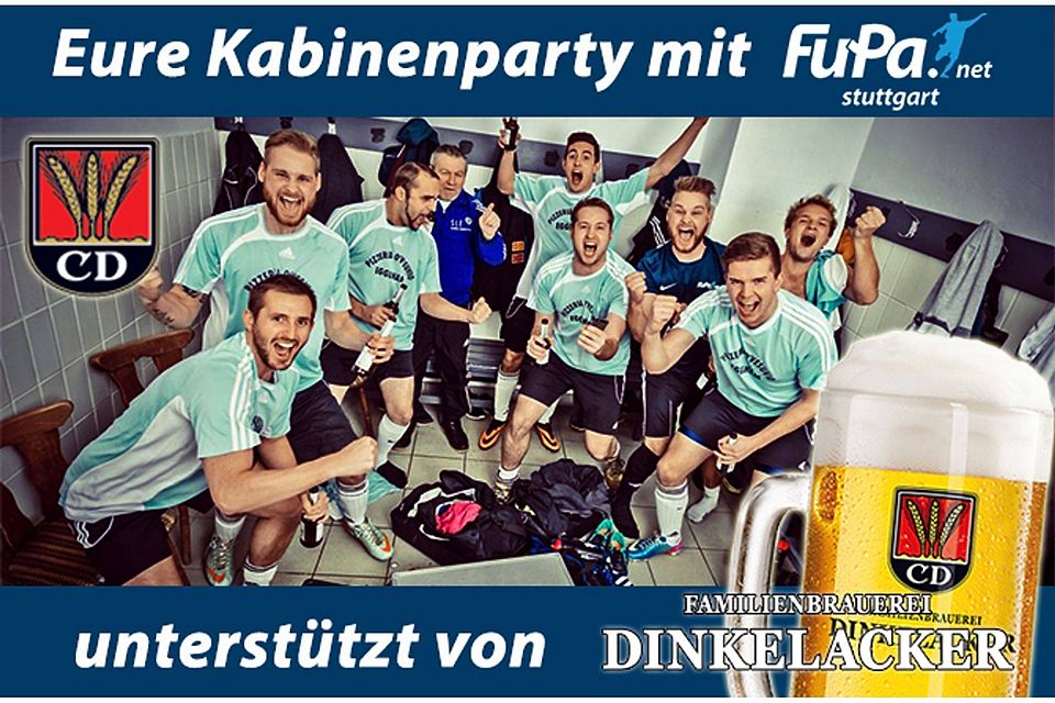 Gewinnt eure Kabinenparty - mit FuPa Stuttgart und Dinkelacker!