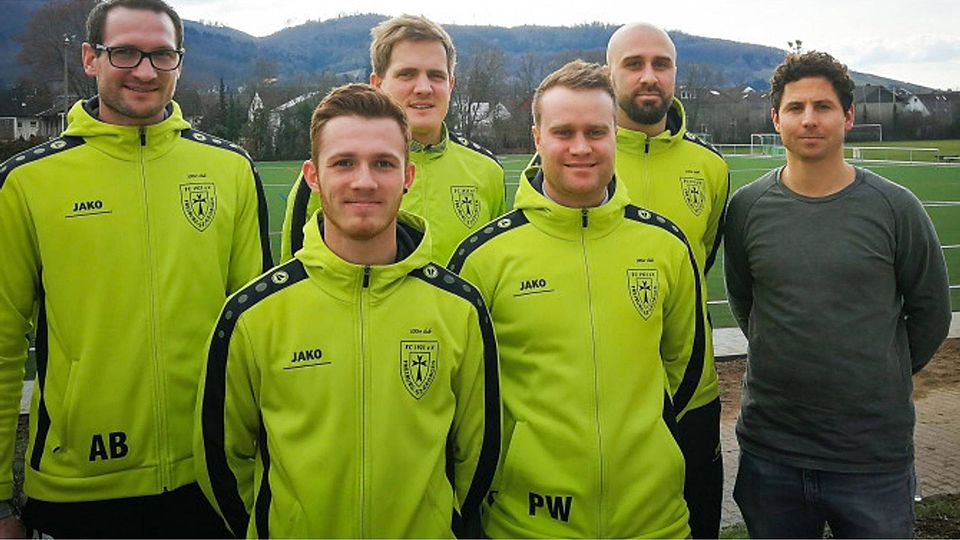 In der hinteren Reihe von links: Andreas Bechtold, Niklas Ziegler, Adrian Frankus und Matthias Rosmanith. Vordere Reihe von links: Leon Okle und Nico Frankus. | Foto: Verein