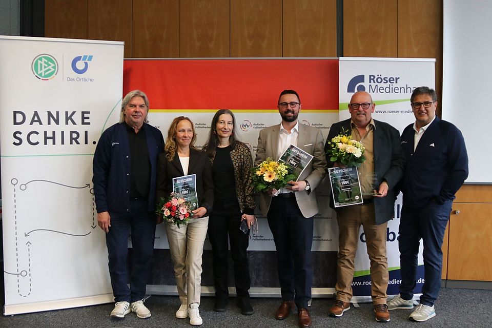 v.l.: bfv-Präsident Ronny Zimmermann, Sylvia Lehmann, Annette Röser (Vorstand Röser Medienhaus), Pascal Rohwedder, Bernd Schuster und bfv-Vizepräsident Rüdiger Heiß. v.l.: bfv-Präsident Ronny Zimmermann, Sylvia Lehmann, Annette Röser (Vorstand Röser Medienhaus), Pascal Rohwedder, Bernd Schuster und bfv-Vizepräsident Rüdiger Heiß.