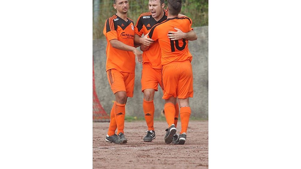 Jubel im Spitzenspiel: Die TSG Wörsdorf brachte Gruppenliga-Primus FC Dorndorf die erste Saisonpleite bei. Archivfoto: Rene Vigneron