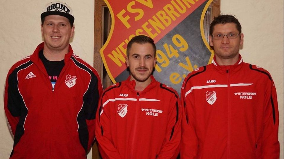 Der FSV Weißenbrunn setzt Markus Bauernfeind, Markus Beutin und Mirko Wahrta (von links). F: mk