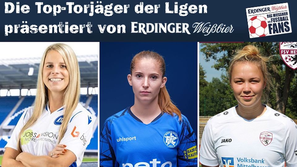 Zweigner-Genzer (l.), Flötzner (M.) und Efimenko (r.) gehören zu den besten Torjägerinnen der Regionalliga Süd.