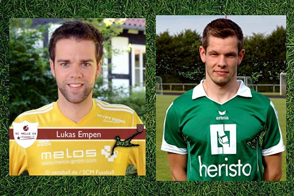 Lukas Empen (links) traf für den SC Melle, Andreas Backes für den SV Bad Rothenfelde.