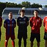 Die neuen Gesichter im Kader der SF Elzach-Yach, von links: Jan-Luca Schindler (FV Ettenheim), Dominik Klank (FC Waldkirch), Paul Sommer (eigene U19), Lion Lange (Freiburger FC II) und Trainer Kevin Maier. Es fehlen Emmanuel Tanor (FC Waldkirch) und Jesse Agbozo (FC Villingen II). 