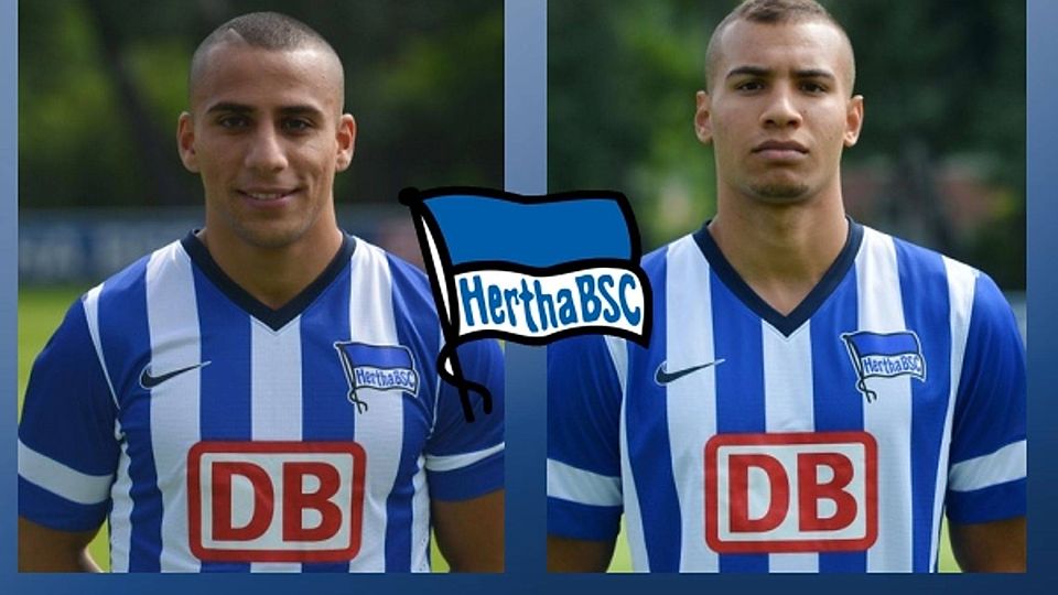 Änis Ben-Hatira (l.) und Jay Brooks sind zwei von sieben Nationalspielern der Hertha. Fotos: Getty Images