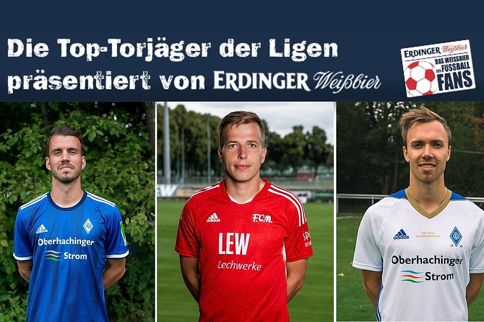 (v.l.) Nico Karger, Pascal Maier und Tobias Rembeck führen die Torschützenliste der Bayernliga Süd an.