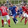 Sebastian Huke (blau) für Hertha 03 in Aktion