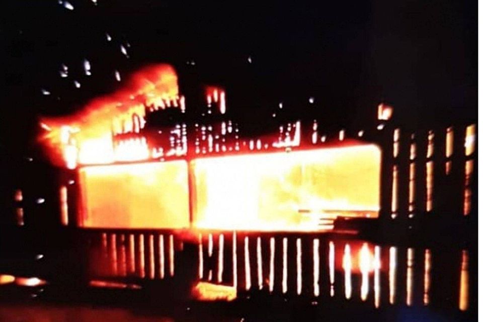 Der Brand des Vereinsheims in Obermaxkron hat einen Schaden von geschätzt 50.000 Euro verursacht. SpVgg Maxkron