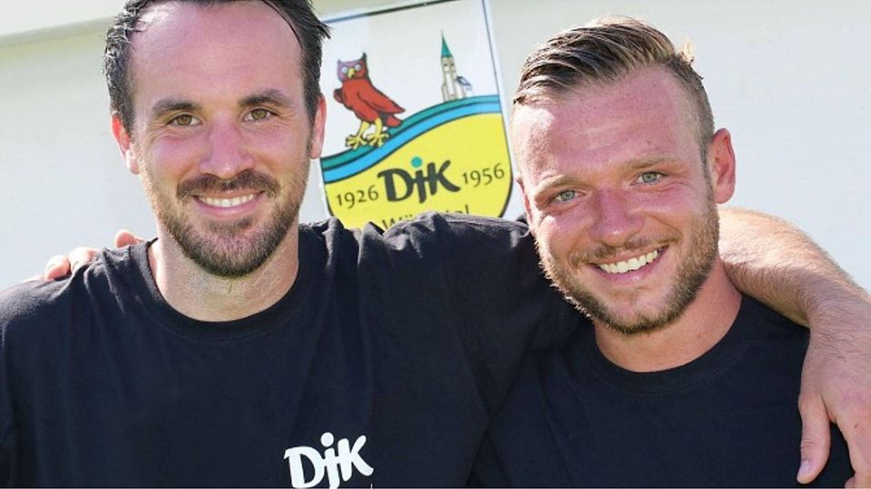 Nach drei Jahren im Amt hört das Trainerduo der DJK Würmtal, Andreas Götz und Benjamin Gollong (v.l.), auf. Sie hatten die Mannschaft erstmals in die Kreisliga geführt. F: Dagmar Rutt