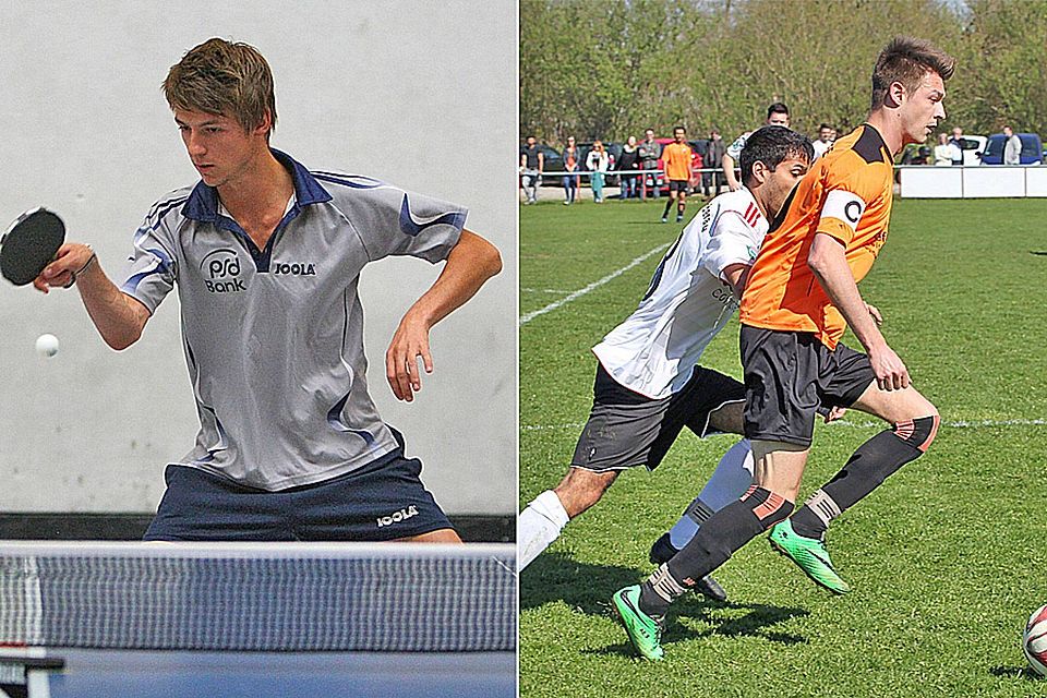 Früher spielte Marco Staudenmair erfolgreich Tischtennis für den Post SV Augsburg, jetzt ist er Fußballtrainer beim TSV Pfersee.  Fotos: Kolbert/Zoepf