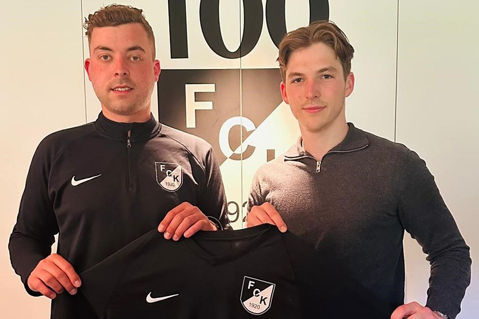 FCK-Sportvorstand Luca Kern (links) mit Rückkehrer Ruben Honold | Foto: Maximilian Vollmer