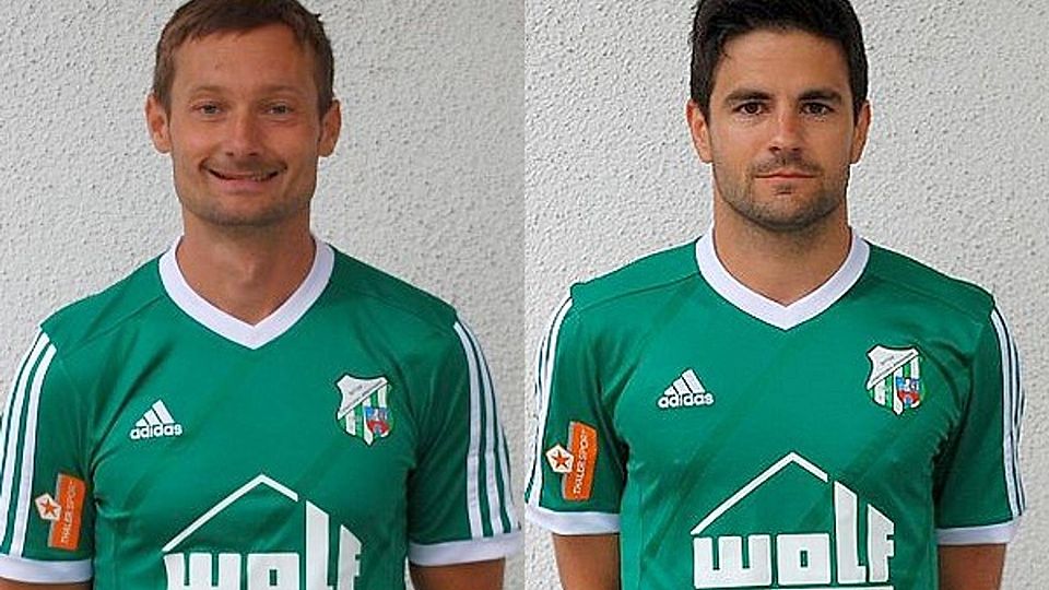 Martin Oslislo (li.) und Andreas Kölbl stehen auch in der kommenden Saison auf der Osterhofener Kommandobrücke  Montage:Wagner