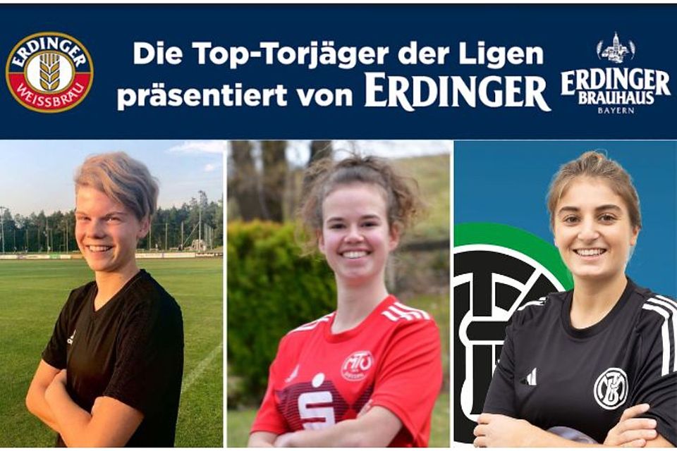 Kristina Spitzer (Mi.) ist weiterhin an der Spitze und scheint unaufhaltbar zu sein, Melanie Tremml (li.) schoss neun Tore insgesamt und Benia Carlet (re.) ist auf dem achten Platz