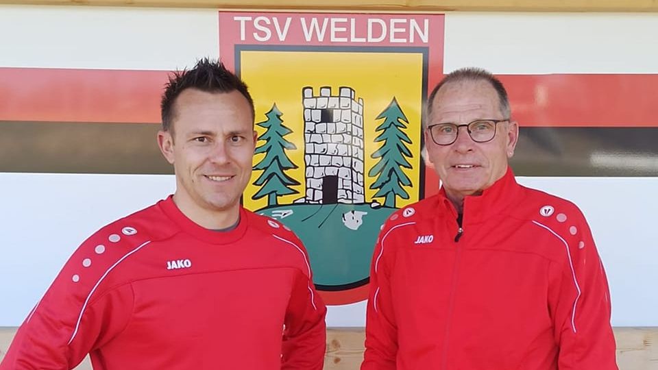 Jürgen Völk (rechts) wird im Sommer neuer Trainer beim TSV Welden und freut sich auf die Zusammenarbeit mit Abteilungsleiter Christoph Huttner.