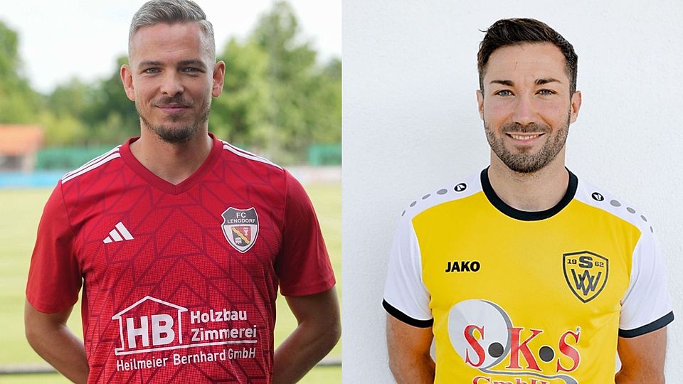 Seine Mannschaft zerfiel nach der Pause: Lengdorf-Trainer Bastian Fischer (l.). Felix Zehetmaier (r.) verletzte sich wohl schwerer.