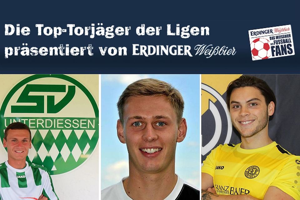 Michael Müller, Ferdinand Brauchle und Marius Sturm sind die besten Torschützen der Kreisklassen Zugspitze.