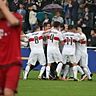 Der VfB-Nachwuchs jubelt: Mit dem abschließenden 3:2-Erfolg gegen den FC Bayern München sicherten sich die Stuttgarter U17-Junioren den Staffelsieg und damit die Teilnahme an der Endrunde um die Deutsche Meisterschaft. F: Lommel