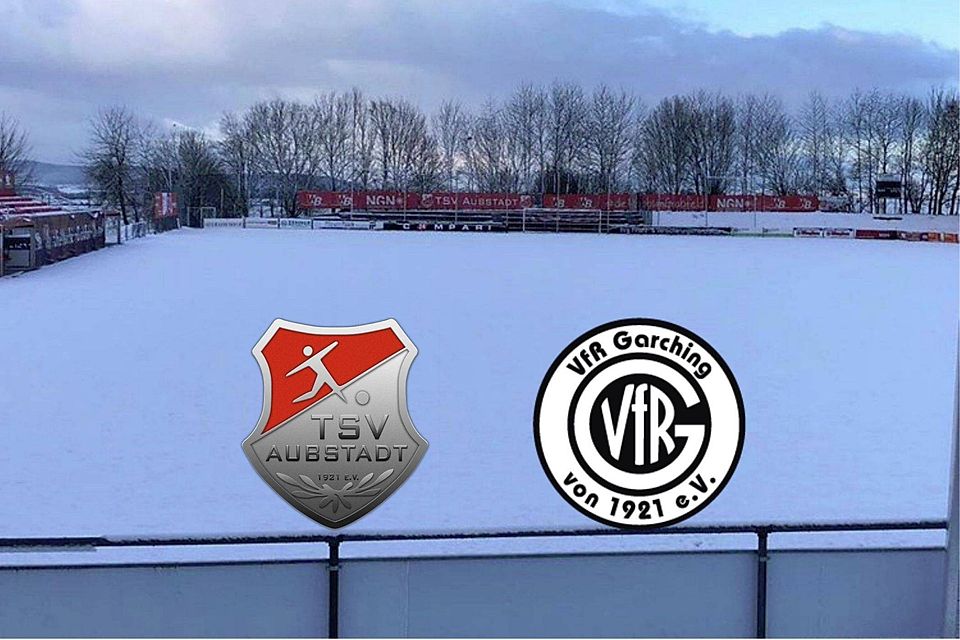 Tief winterlich liegt das Schulstadion in Aubstadt am Freitagmorgen da. 