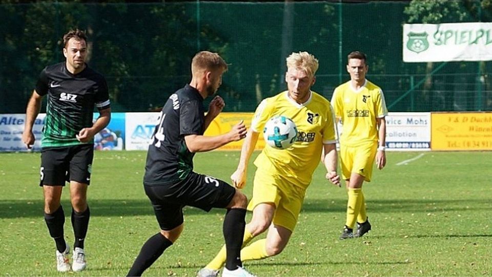 Weißenfels (in gelb) erwartet am Sonntag die Eintracht aus Lüttchendorf.             F: Samarkin