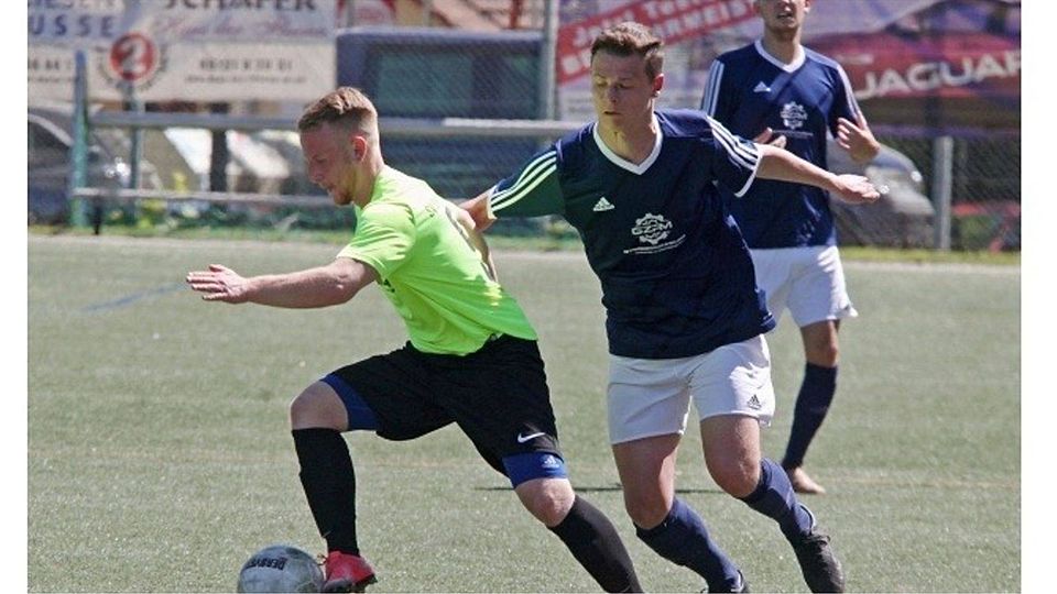 Einsatz fraglich: Ob Pascal Lorek (rechts) für die SG Bingerbrück/Weiler auflaufen kann, ist noch nicht raus.	Archivfoto: hbz/ Wallerius
