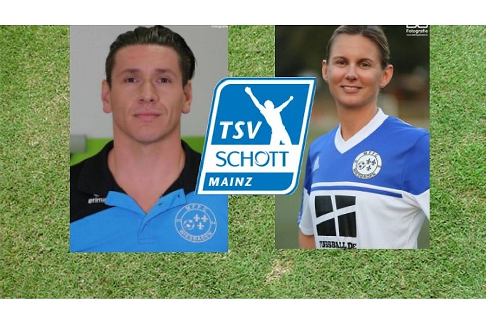 Von Hessenligist MFFC Wiesbaden zum TSV Schott Mainz: Marcello Muzio (links) und Mira Krummenauer (rechts) wechseln gemeinsam.