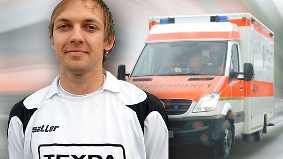 Pokalachtelfinale nach mehrminütiger Bewusstlosigkeit von Klaus Freisinger abgebrochen. Montage: FuPa
