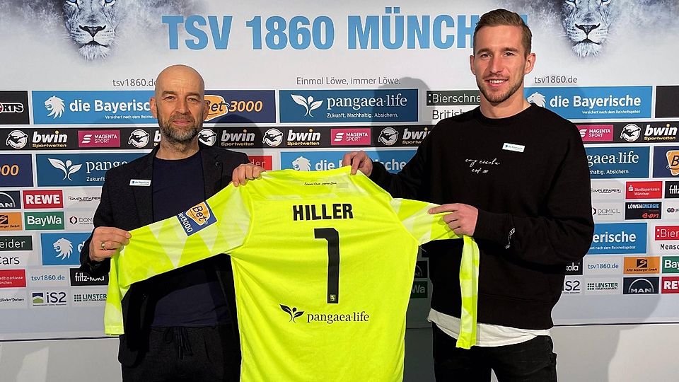 Nummer eins – in jeder Hinsicht: 1860-Sportchef Gorenzel mit Aushängeschild Marco Hiller, dem Stammtorwart und Publikumsliebling.