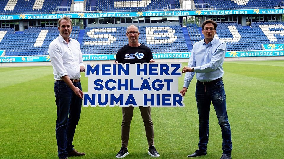 (v.l.): MSV-Geschäftsführer Peter Mohnhaupt, Joachim Hopp, Sportdirektor Ivo Grlic.