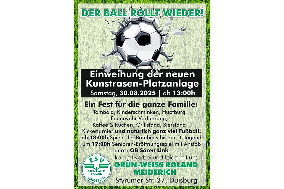 GWR weiht neuen Kunstrasenplatz ein.