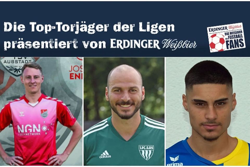 Joshua Endres (l.) und Adam Jabiri (m.) führen die Regionalliga Bayern an