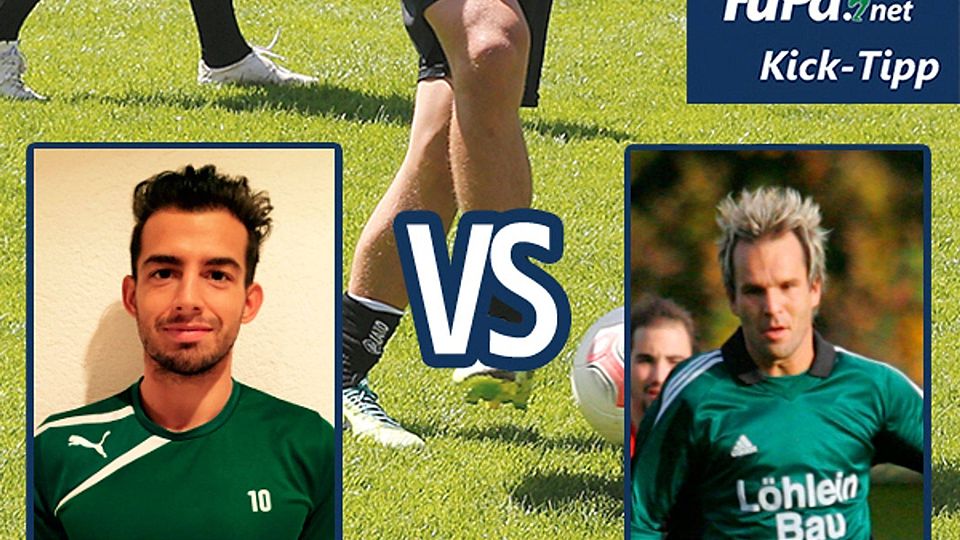 Dominik Schütz (links) konnte sich gegen Jochen Kauper im Kick Tipp durchsetzen. Montage: Kreisel