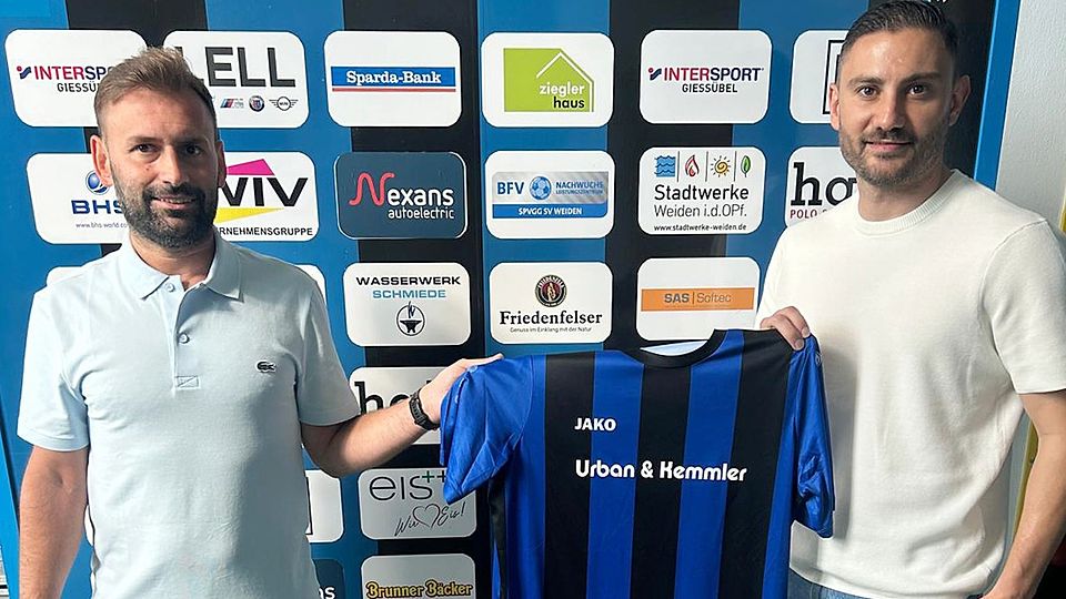 Marco Lorenz (links) und Chousein Chousein freuen sich, künftig die sportlichen Belange der SpVgg SV Weiden mitzugestalten.