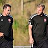 Trainer Andreas Wolf (rechts) und der 1. FC Nürnberg II holten einen deutlichen Sieg gegen Bamberg.