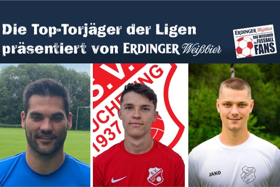 Julian Schaumaier, Leander Friedl und Philip Wolfsfellner sind die besten Torschützen der Kreisklassen Donau/Isar.