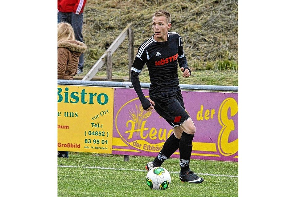 Blickrichtung Tor: Tobias Hass spielte für den Heider SV eine starke Hinrunde, erzielte bisher zwölf Treffer.Foto: gkn