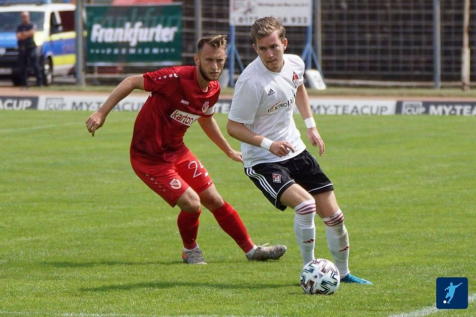 Sandro Henning am Ball bei seinem letzten Spiel für den 1. FC Frankfurt.