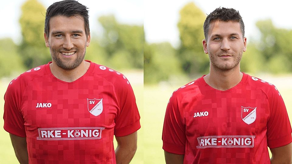 Patrick Stockmeier (li.) bleibt Coach des SV Ettenkofen, den Stürmer Johannes Grau im Winter verlassen wird 