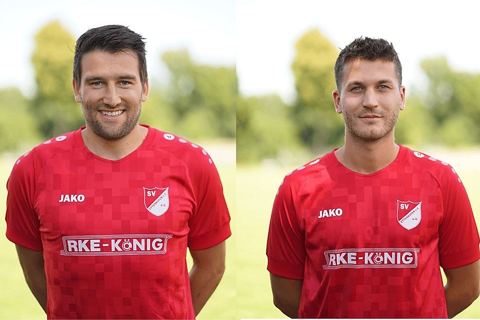 Patrick Stockmeier (li.) bleibt Coach des SV Ettenkofen, den Stürmer Johannes Grau im Winter verlassen wird 