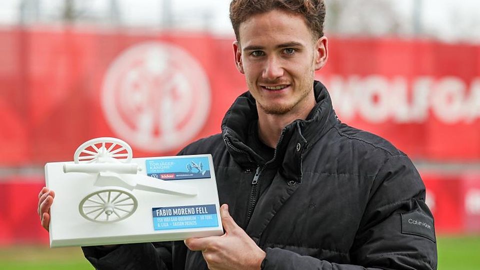 Fabio Moreno Fell hat die Torjägerkanone für den erfolgreichsten Torschütze in der sechsten Spielklasse deutschlandweit nachträglich erhalten und ist am Donnerstagabend zu Gast an alter Wirkungsstätte.    Archivfoto: Axel Schmitz/pakalski-press