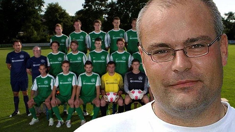 Uwe Neunsinger freut sich über den Erfolg seiner Mannschaft. Foto: Florian Staron Montage H.Kampa