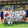 Nach dem ersten Sieg in der Regionalliga  – einem 3:0-Erfolg in Crailsheim – war die Freude bei den VfB-Frauen groß.