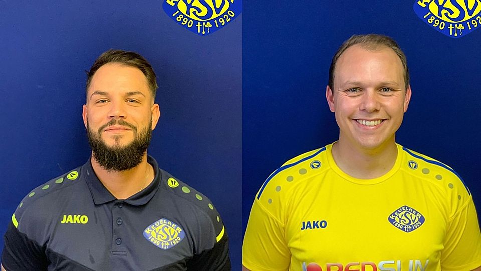 Patrick Znak (li.) und Jan Flintrop haben ihre Verträge beim Kevelaerer SV verlängert.