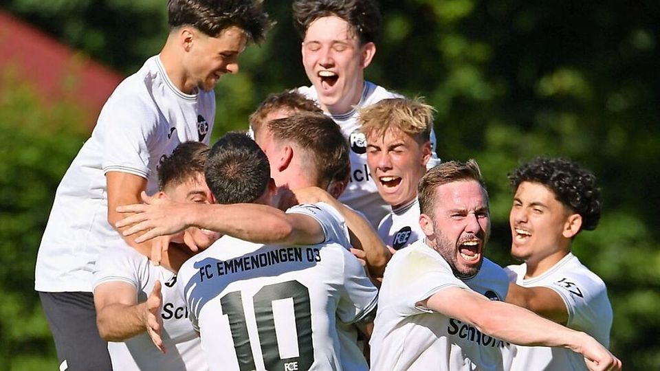„Landesliga, wir kommen“: Im Aufstiegsrückspiel gegen den Hochrhein-Vizemeister SG FC Wehr-Brennet reicht dem FC Emmendingen ein 2:2-Unentschieden für die Rückkehr in den überbezirklichen Fußball. | Foto: Achim Keller