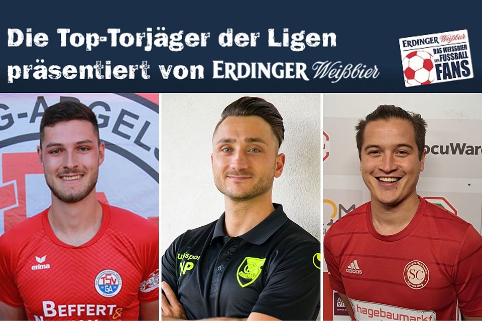 Maximilian Michl (l.), Kristjan Paluca (M.) und Konrad Wanderer (r.) sind drei der besten zwölf Torschützen der Kreisligen Münchens.