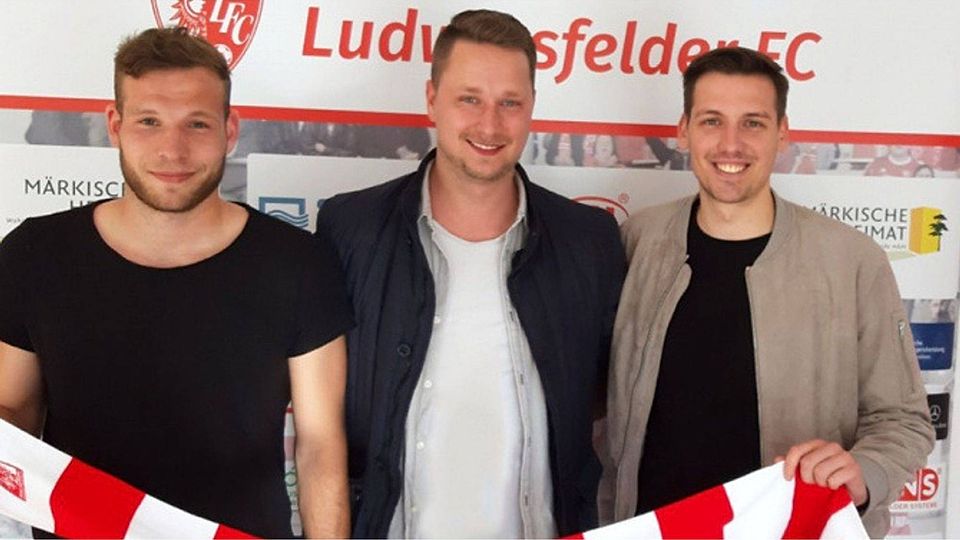 Florian Matthäs, Philipp Karaschewitz und Aaron Eichhorn. Foto: Ludwigsfelder FC