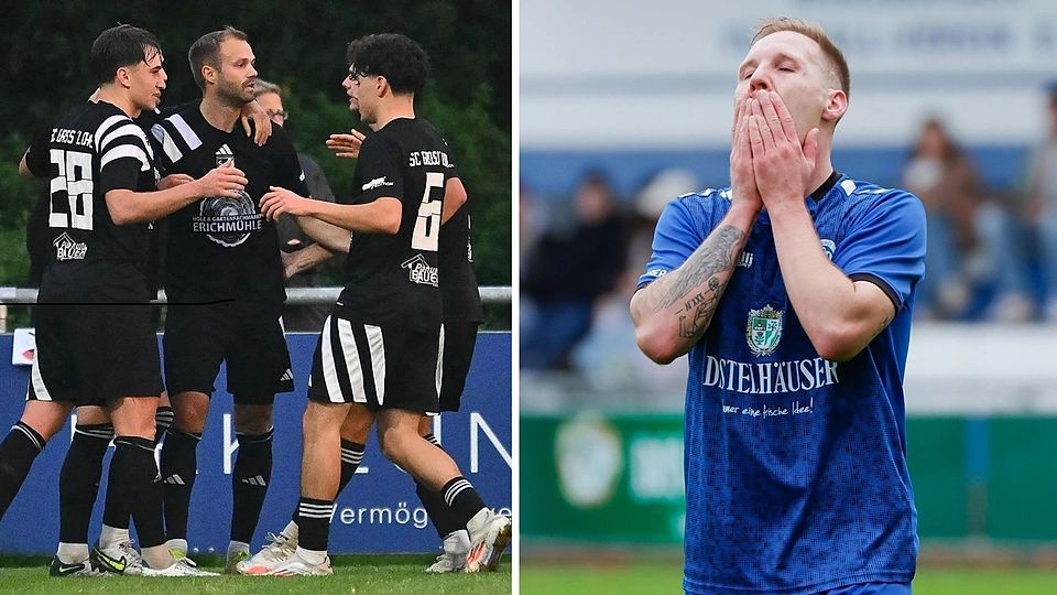 Selbe Tabellensituation, unterschiedliche Stimmungslage: Während Großschwarzenlohe (links) mit dem ersten Bayernliga-Sieg im Rücken antritt, wartet Würzburg (rechts) seit Ende August auf einen Dreier.