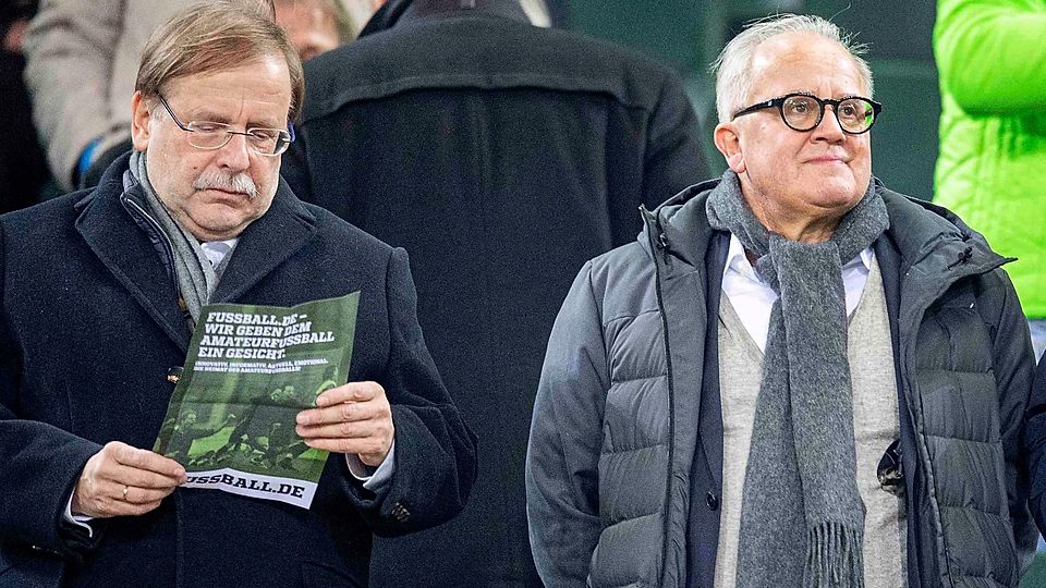 Komplett zerstörtes Verhältnis: Der ehemalige DFB-Präsident Fritz Keller (r.) und Rainer Koch.
