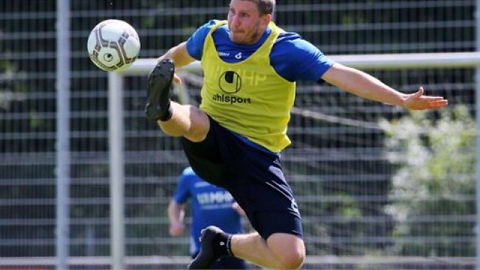 Gibt immer Vollgas – im Training und im Spiel: Rückkehrer Patrick Auracher. Pressefoto Baumann