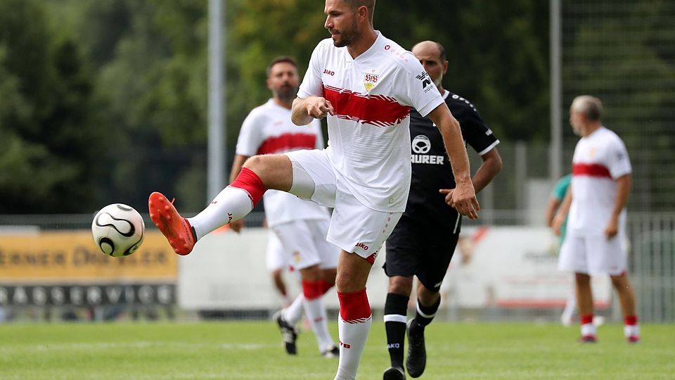 Marco Grüttner (hier im Trikot der Traditionsmannschaft des VfB Stuttgart bei einem Spiel in diesem Jahr) spielt nun für den FSV Weiler zum Stein.